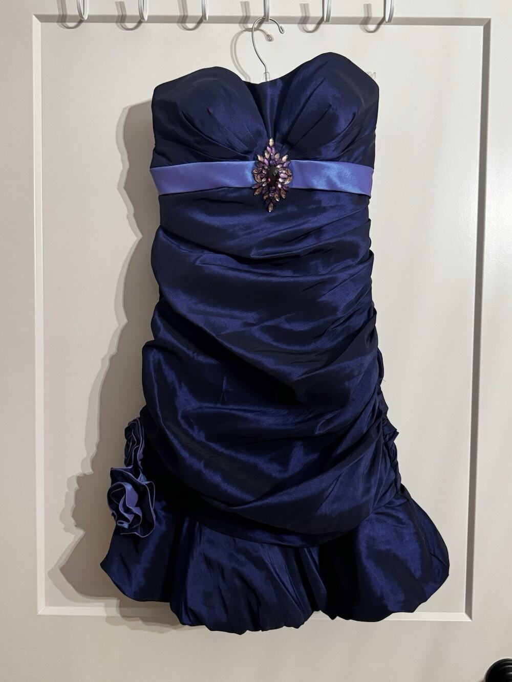 Interlude USA Sz 8 Navy/purple Vintage 90’s Prom Wedding NWT Removable Straps